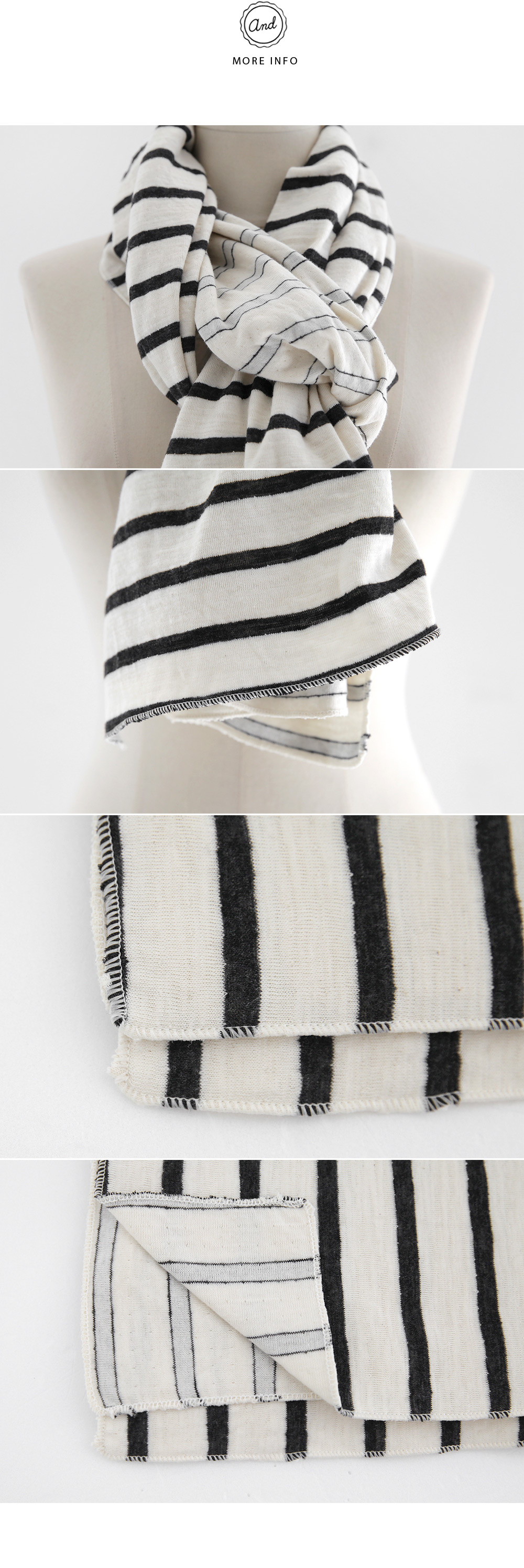 コットンボーダーマフラー・全5色 | DHOLIC | 詳細画像10