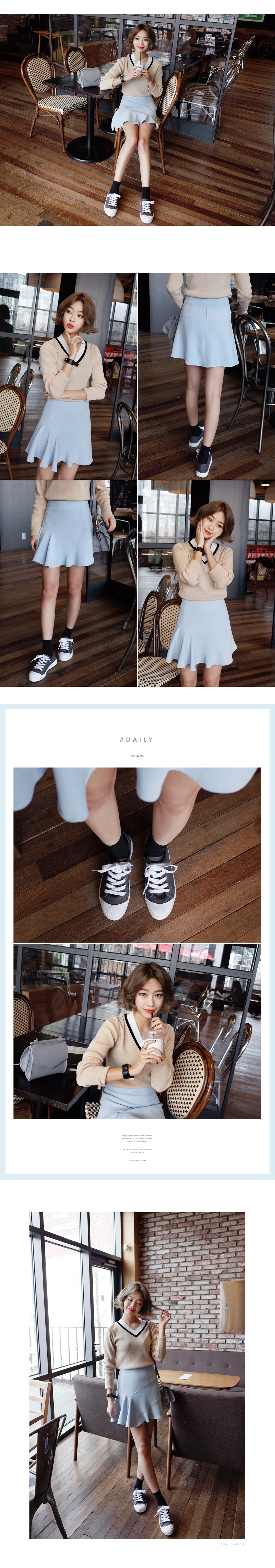 <font color=red><b>**雑誌HugMug12月号/SHe11月号/Ray8月号/他雑誌多数掲載!**</b></font>ユニークアウトソールレースアップスニーカー・全4色 | DHOLIC | 詳細画像11