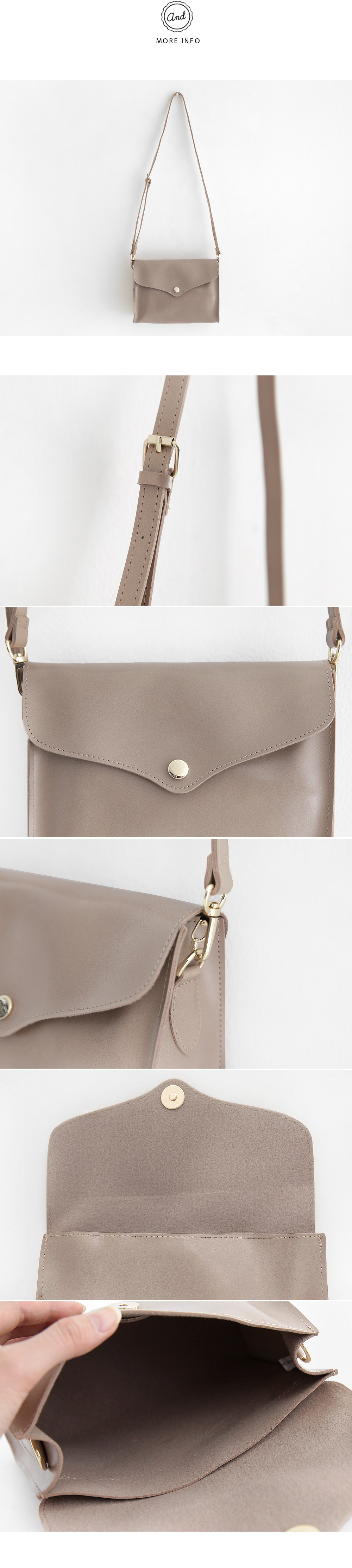 ワンボタンミニマルスクエアークロスバッグ・全4色 | DHOLIC | 詳細画像16