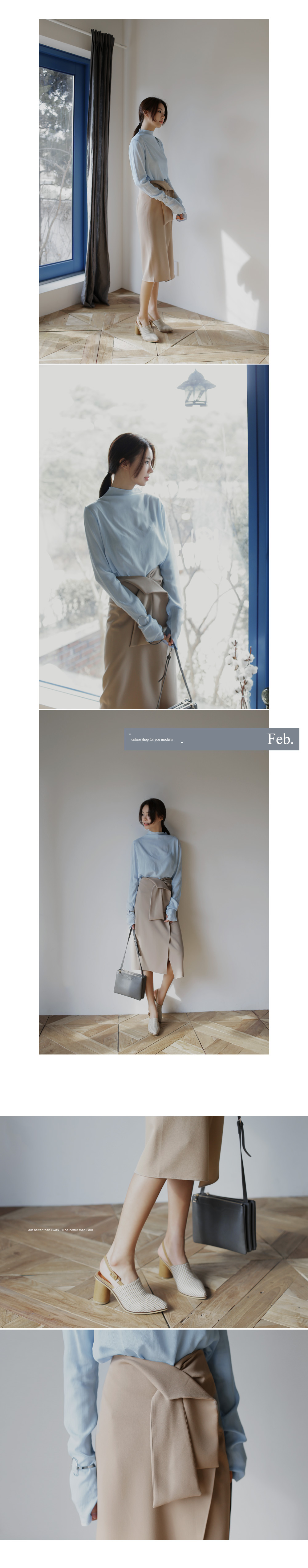 ウエストディテールミディ丈ラップスカート・全3色 | DHOLIC | 詳細画像2