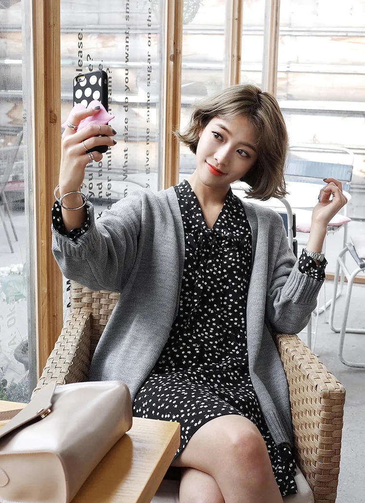 Vネックハイゲージニットカーディガン・全5色 | DHOLIC | 詳細画像1