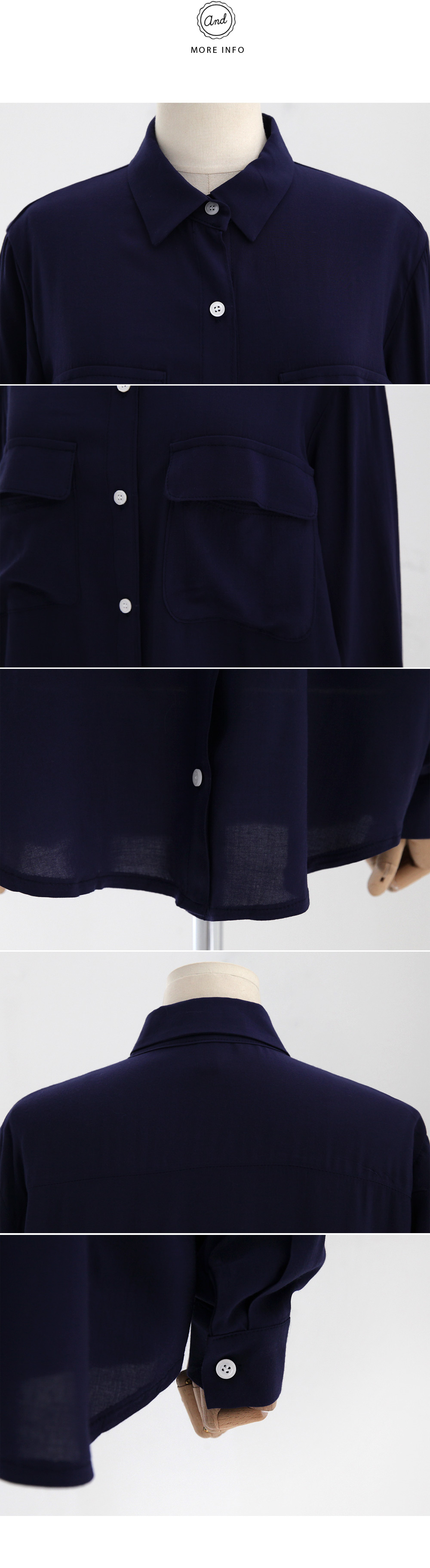 2ポケットルーズフィットブラウス・全5色 | DHOLIC | 詳細画像9