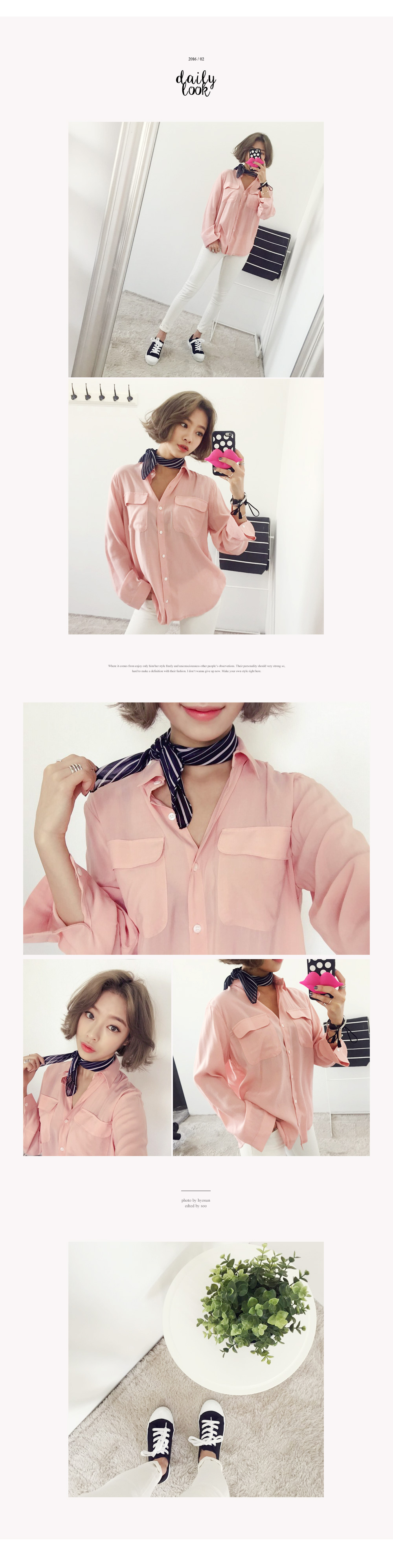 2ポケットルーズフィットブラウス・全5色 | DHOLIC | 詳細画像7