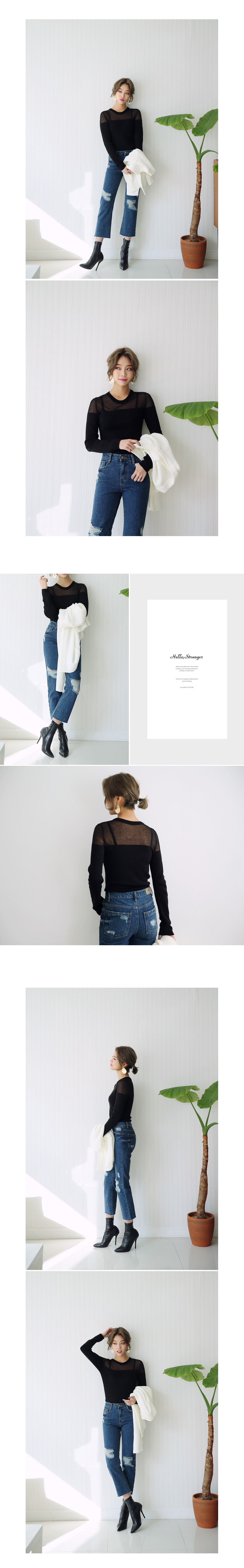 ニークラッシュクロップドデニムパンツ・全1色 | DHOLIC | 詳細画像7