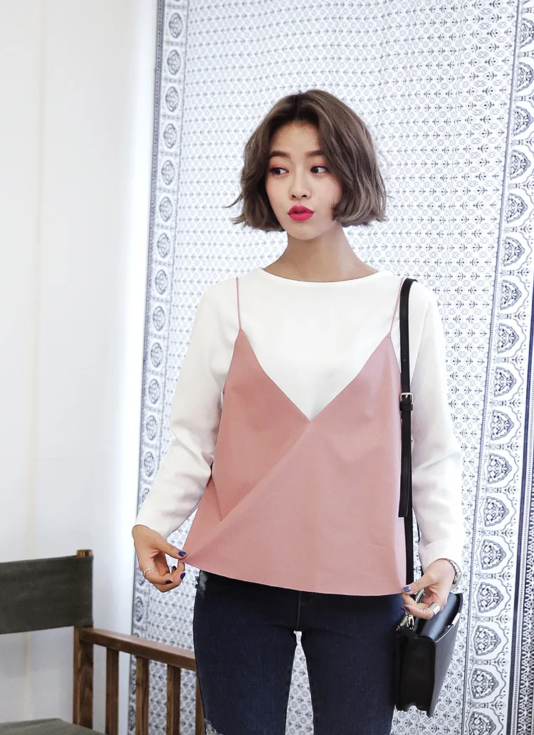 深Vネックレザー調ビスチェ・全3色 | DHOLIC | 詳細画像1