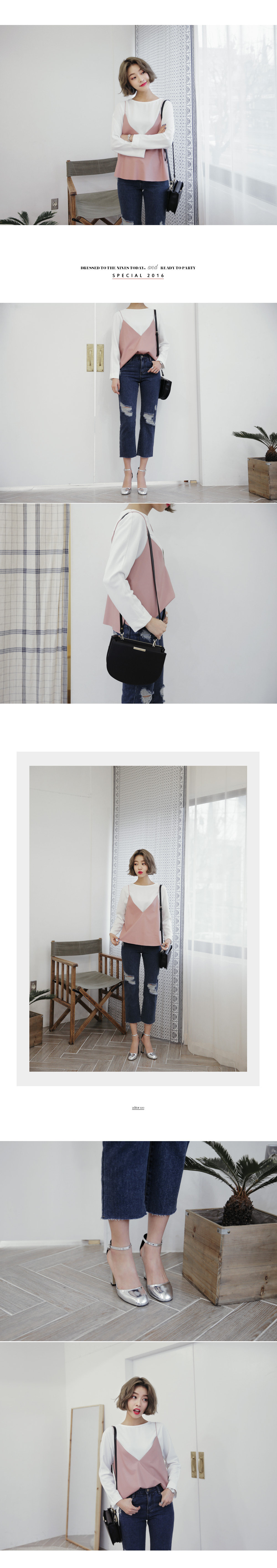 深Vネックレザー調ビスチェ・全3色 | DHOLIC | 詳細画像2