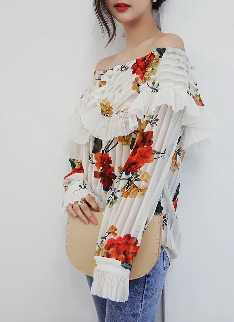 ラッフルセーラーカラー2パターンブラウス・全3色 | DHOLIC | 詳細画像1