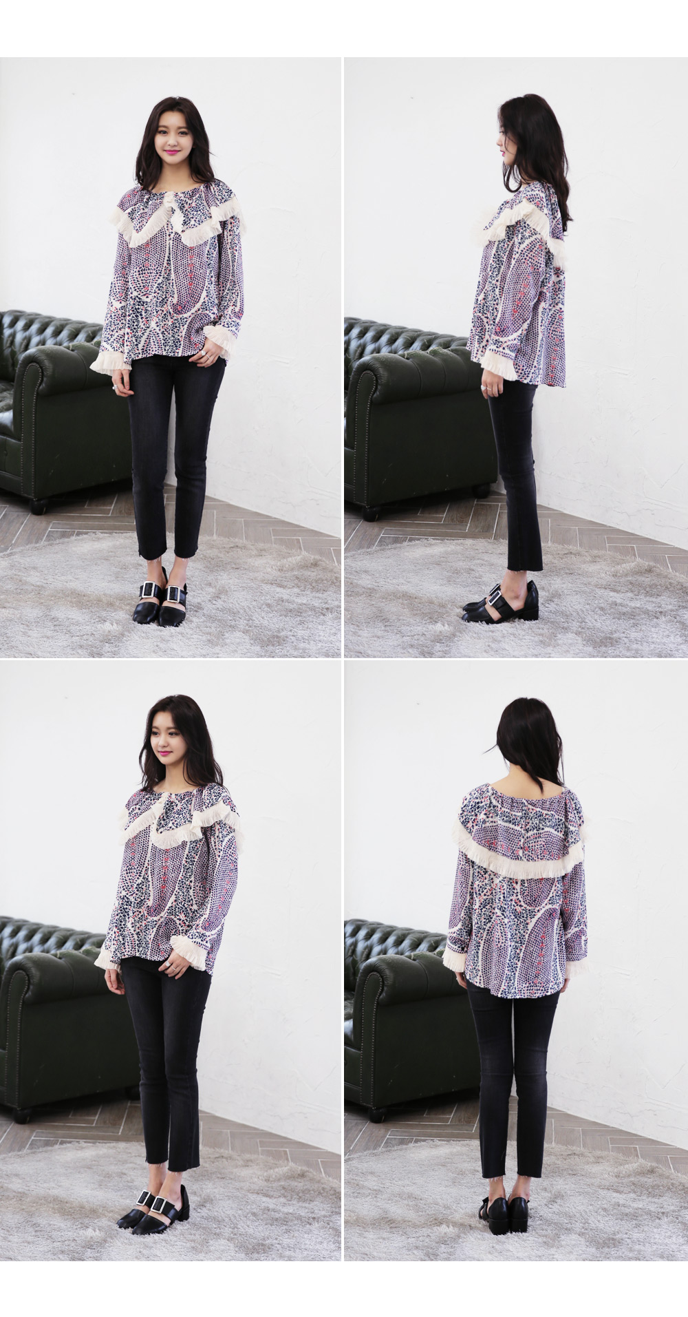 ラッフルセーラーカラー2パターンブラウス・全3色 | DHOLIC | 詳細画像8