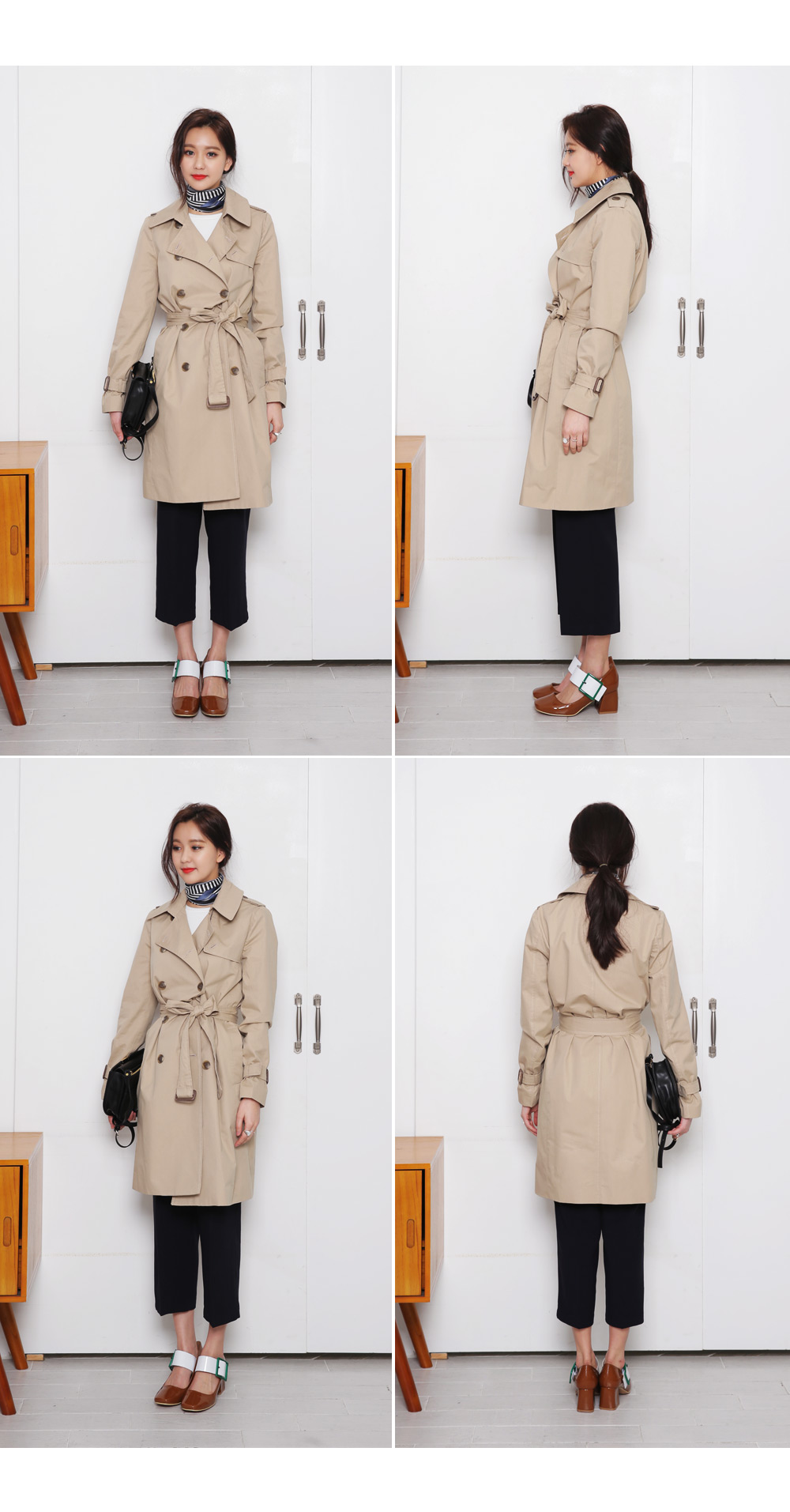 ベルトSETダブルボタントレンチコート・全2色 | DHOLIC | 詳細画像7