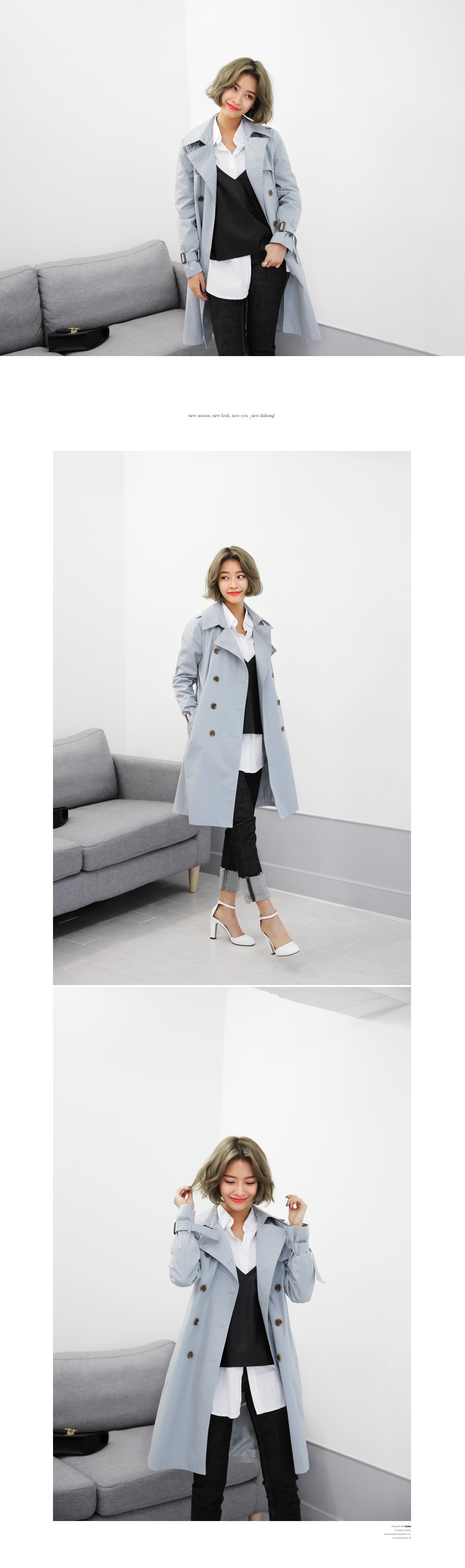 ベルトSETダブルボタントレンチコート・全2色 | DHOLIC | 詳細画像6