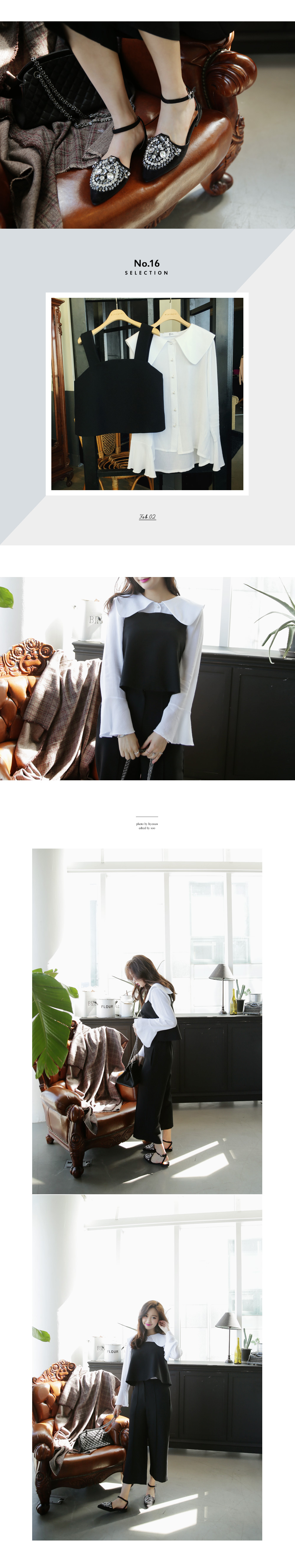 センタープレスハイウエストクロップドワイドパンツ・全2色 | DHOLIC | 詳細画像4