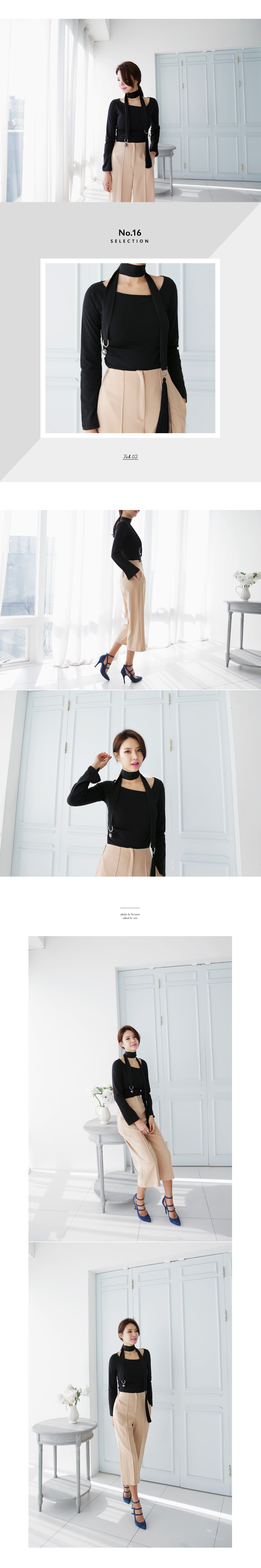 センタープレスハイウエストクロップドワイドパンツ・全2色 | DHOLIC | 詳細画像7