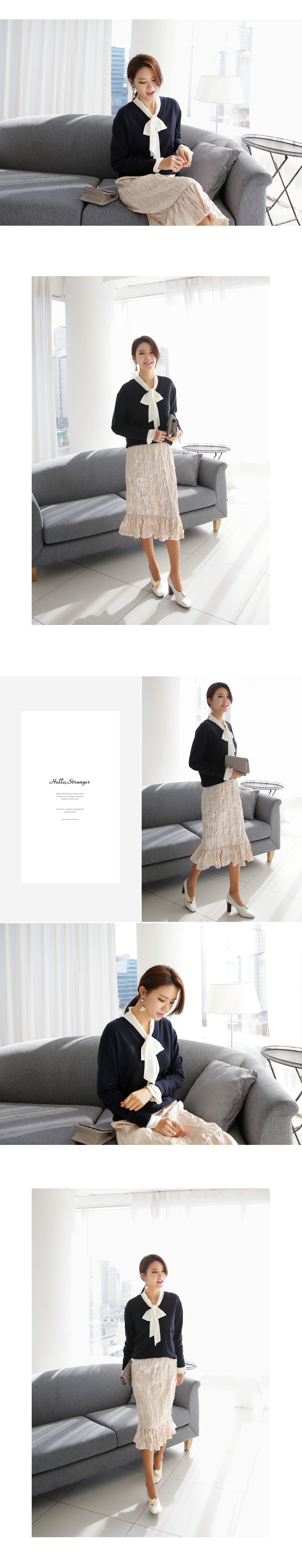 スカーフネックラッフルフレアカフスブラウス・全3色 | DHOLIC | 詳細画像6