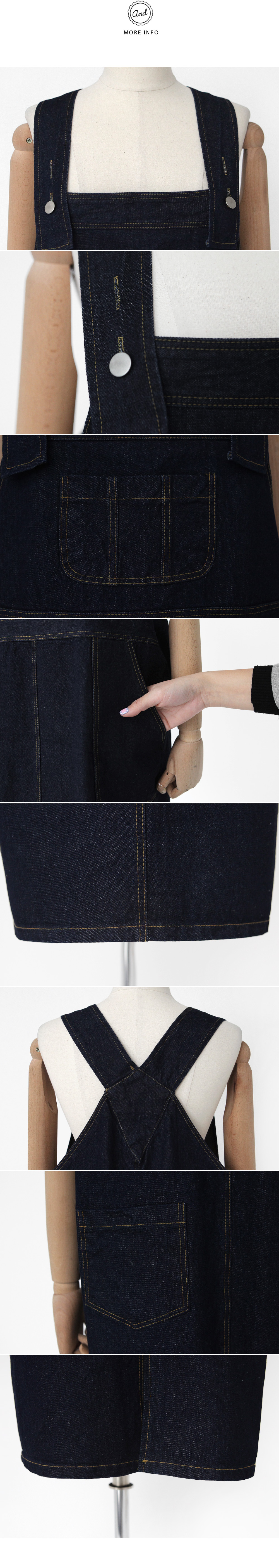 ステッチポイントオーバーオールワンピース・全3色 | DHOLIC | 詳細画像7