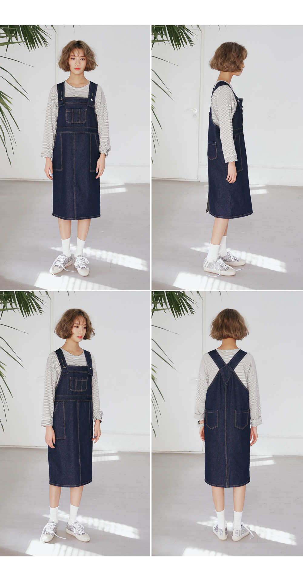 ステッチポイントオーバーオールワンピース・全3色 | DHOLIC | 詳細画像6