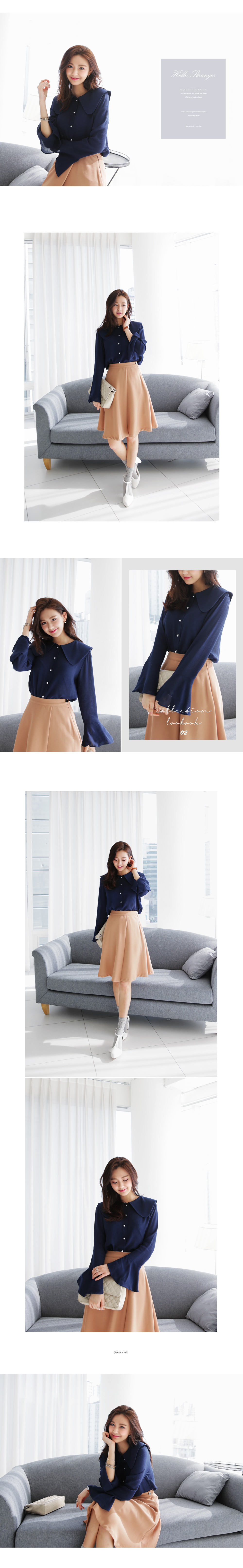 ビックカラーフレアカフスブラウス・全2色 | DHOLIC | 詳細画像4