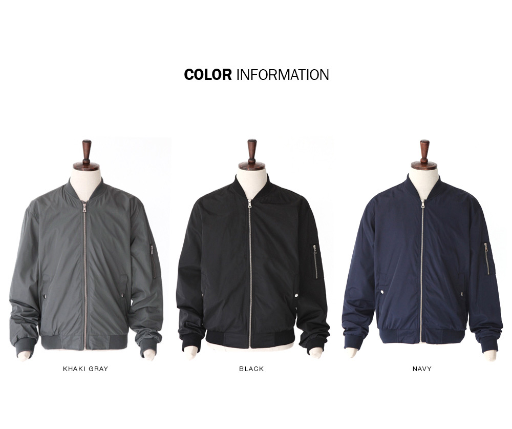 3COLORSベーシックMA-1ジャケット・全3色 | 詳細画像2