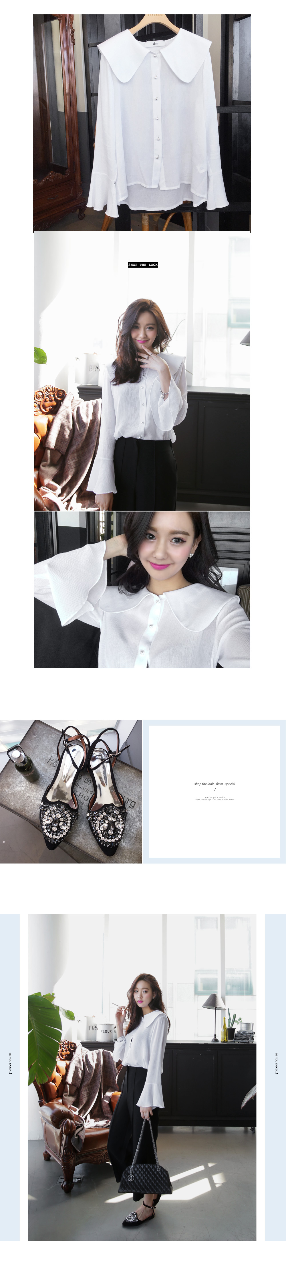 ジュエリーディテールクロスストラップフラットシューズ・全1色 | DHOLIC | 詳細画像5