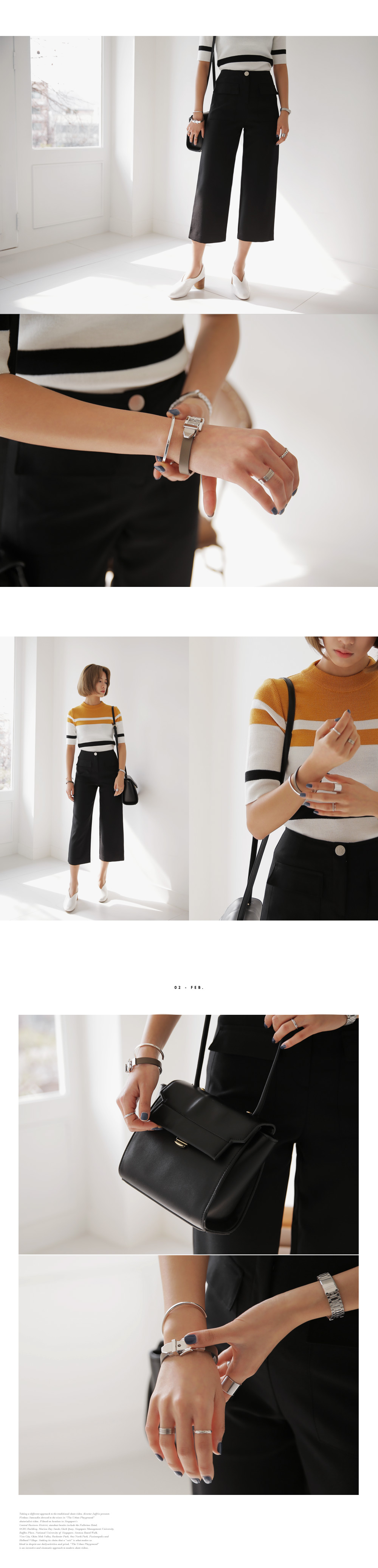 ライン配色ショートスリーブニットプルオーバー・全5色 | DHOLIC | 詳細画像3