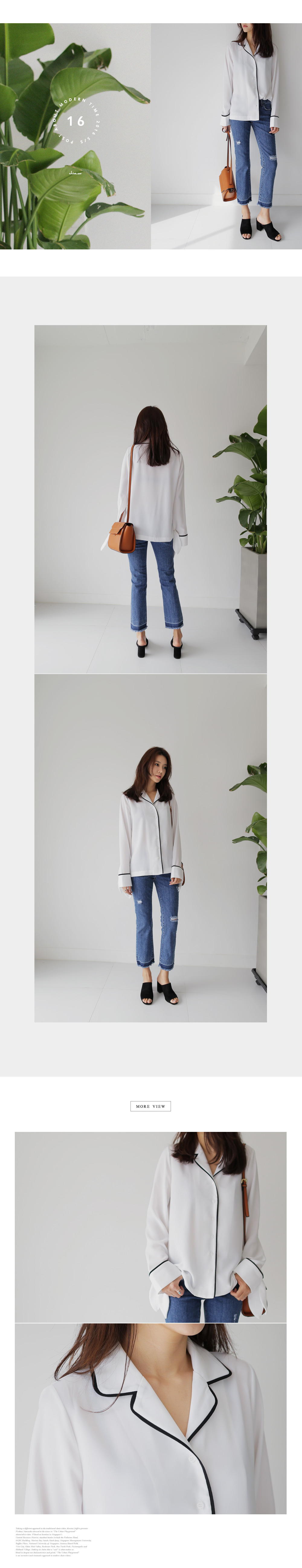 タイリボンカフスパジャマブラウス・全2色 | DHOLIC | 詳細画像3