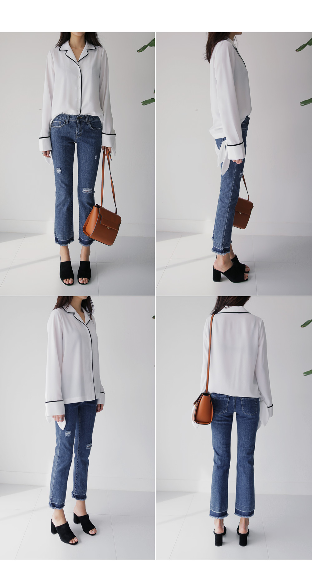 タイリボンカフスパジャマブラウス・全2色 | DHOLIC | 詳細画像7