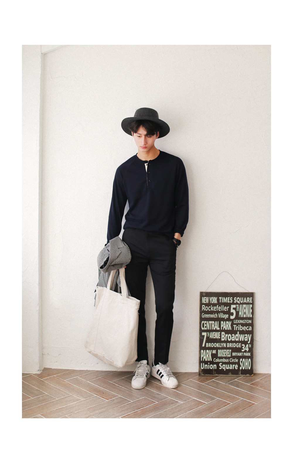 ソリッドカラースクエア2WAYトートバッグ・全2色 | 詳細画像6