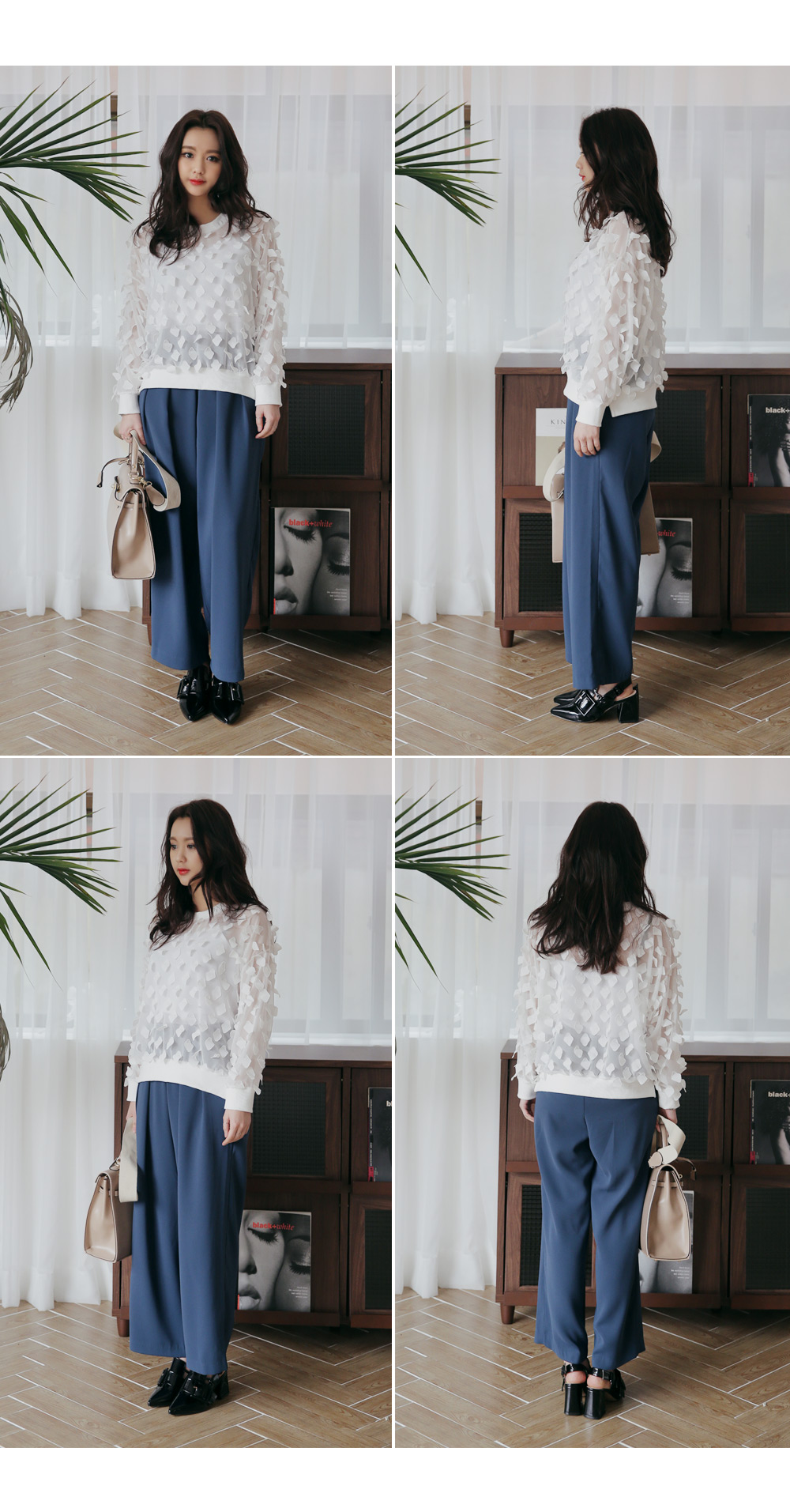 ユニークダイヤパターンシースループルオーバー・全2色 | DHOLIC | 詳細画像6