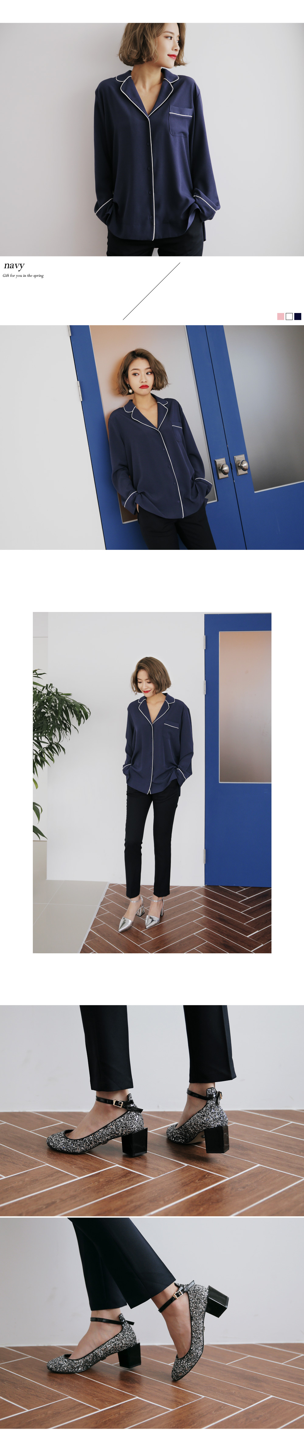 アンクルストラップブロックヒールパンプス・全3色 | DHOLIC | 詳細画像2