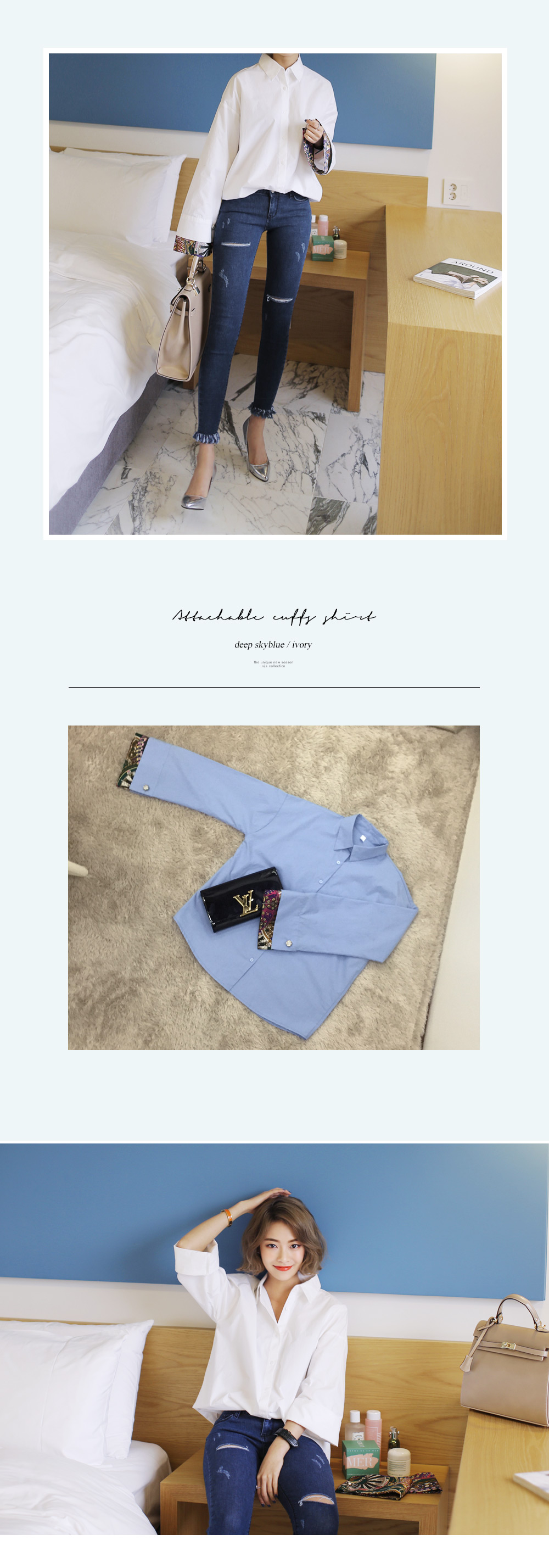 フリンジヘムダメージディテールデニムスキニーパンツ・全2色 | DHOLIC | 詳細画像3