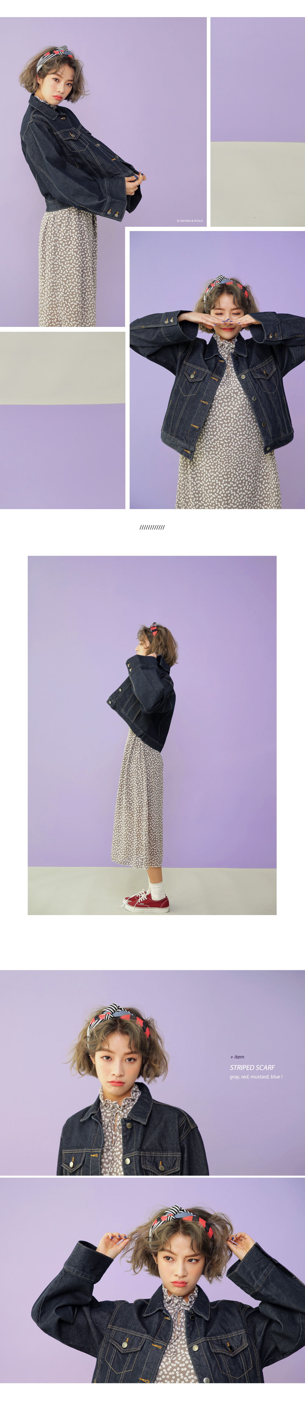 リボンフリルネックフラワーパターンロングワンピース・全2色 | DHOLIC | 詳細画像6