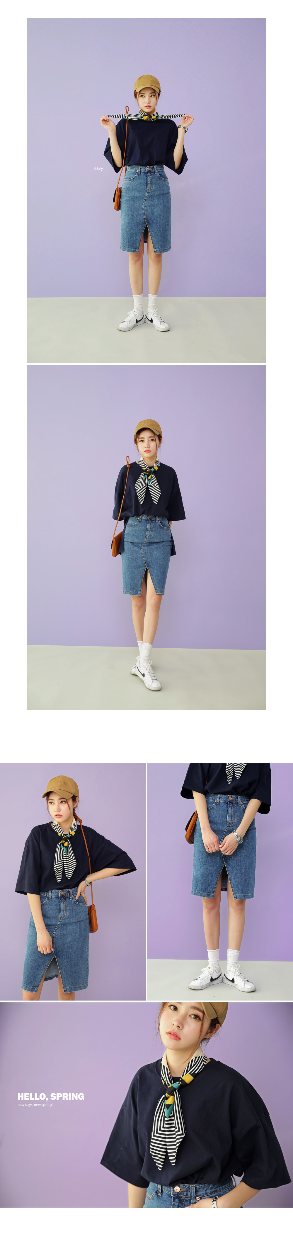 ユニークストライプパターン配色スカーフ・全4色 | DHOLIC | 詳細画像2