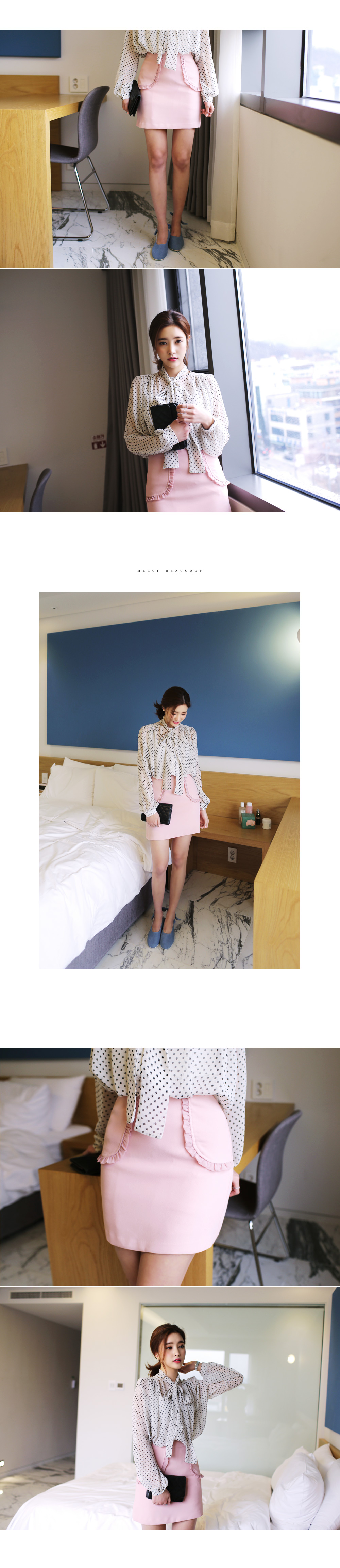 3TYPEタイネックシフォンブラウス・全3色 | DHOLIC | 詳細画像3