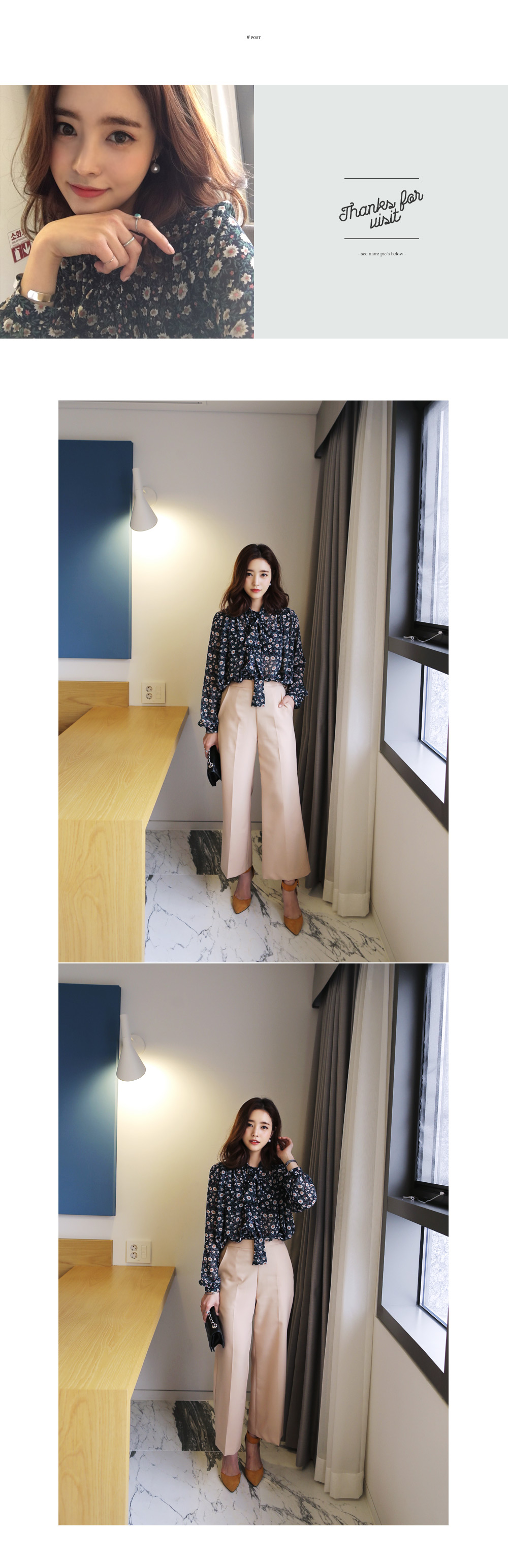 3TYPEタイネックシフォンブラウス・全3色 | DHOLIC | 詳細画像5