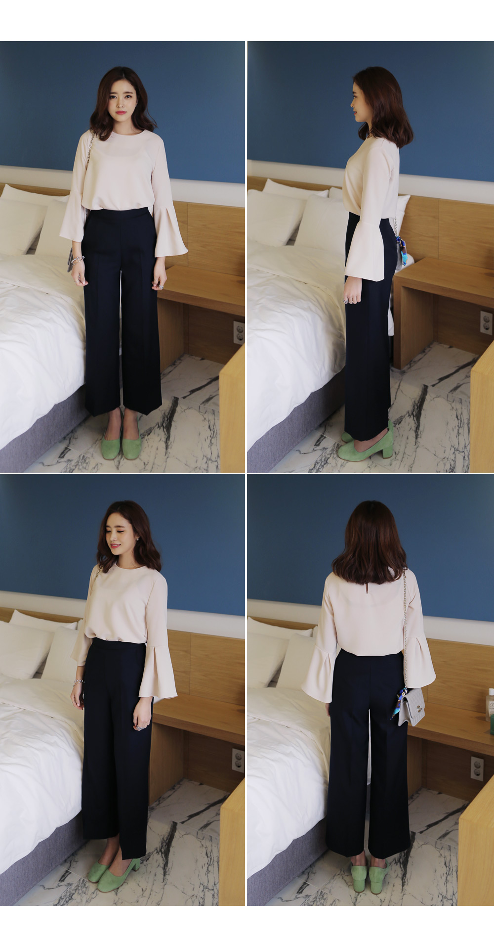 <font color=red><b>**雑誌mer7月号掲載**</b></font>センタープレスセミワイドパンツ・全3色 | DHOLIC | 詳細画像7