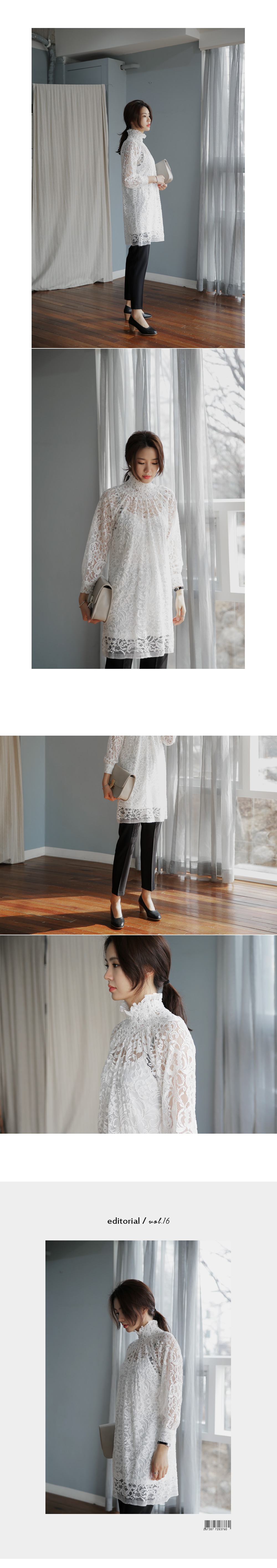 ぺチキャミソールSETフリルハイネックレースワンピース・全1色 | DHOLIC | 詳細画像3