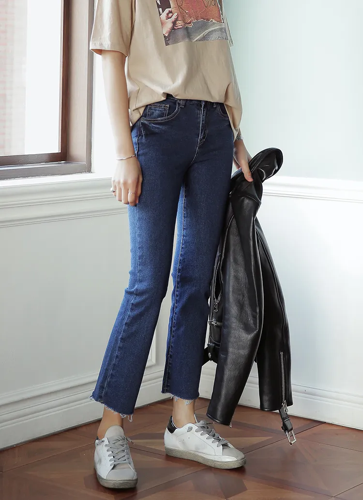 フレイドヘムスリムストレートジーンズ・全2色 | DHOLIC | 詳細画像1