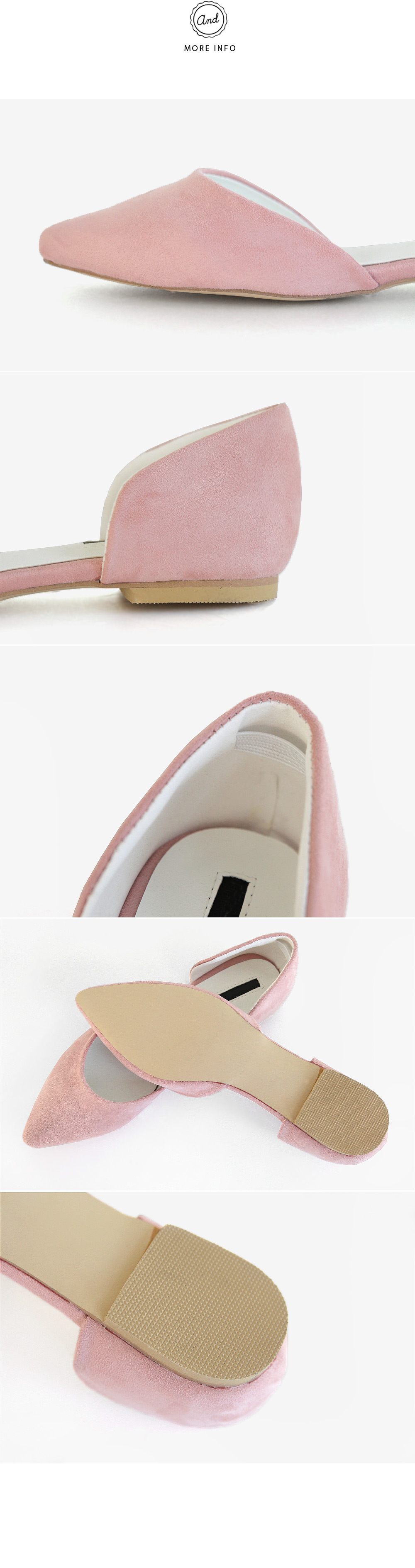 フェイクスエードポインテッドトゥフラットシューズ・全4色 | DHOLIC | 詳細画像8