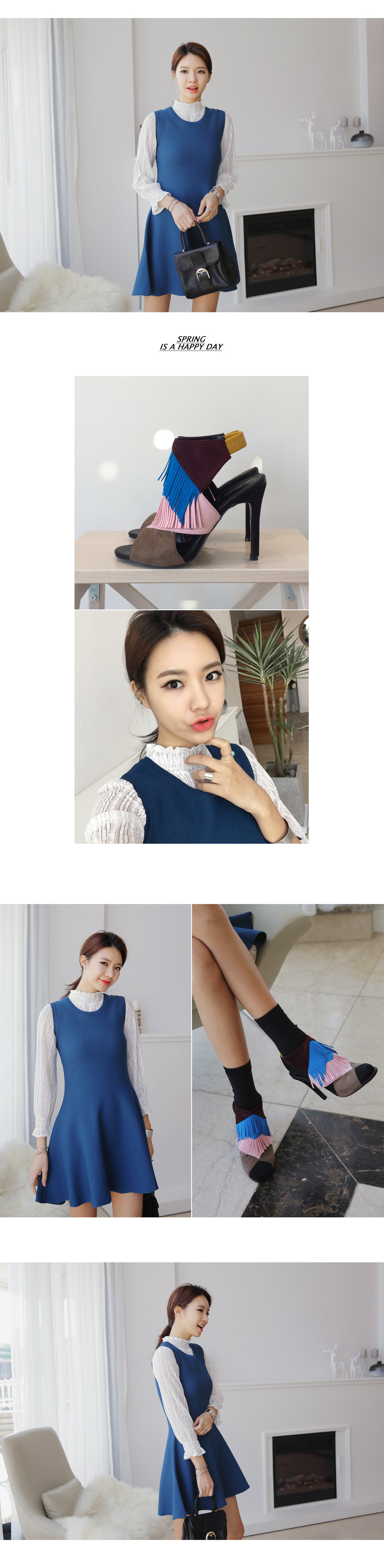 フリルハイネックシースルーレースブラウス・全1色 | DHOLIC | 詳細画像9