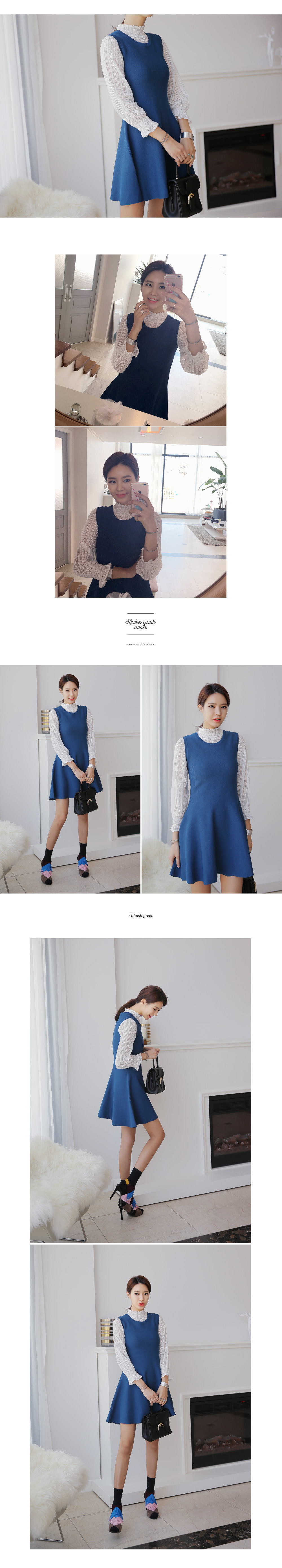 スリーブレスフレアミニワンピース・全2色 | DHOLIC | 詳細画像4