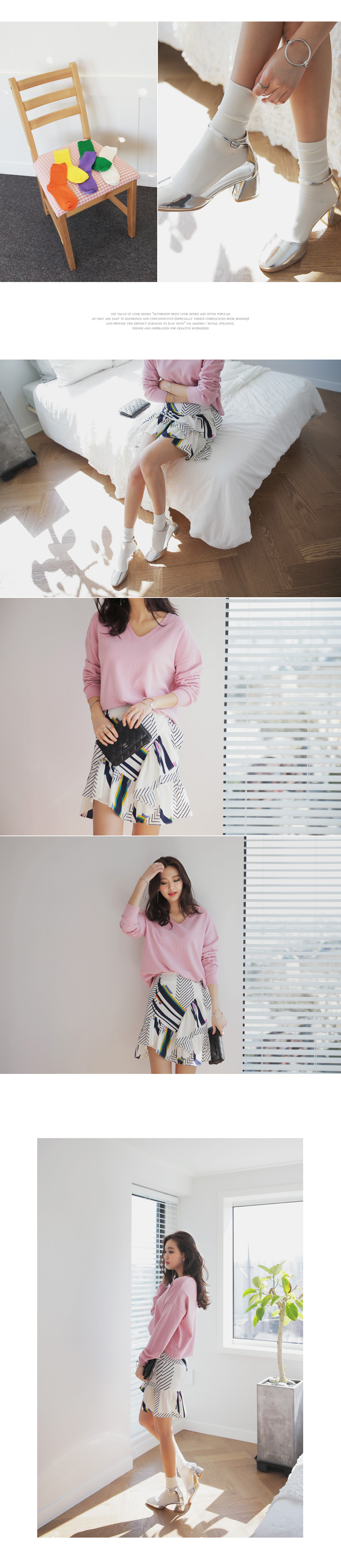 Vネックサイドスリットニットプルオーバー・全4色 | DHOLIC | 詳細画像5