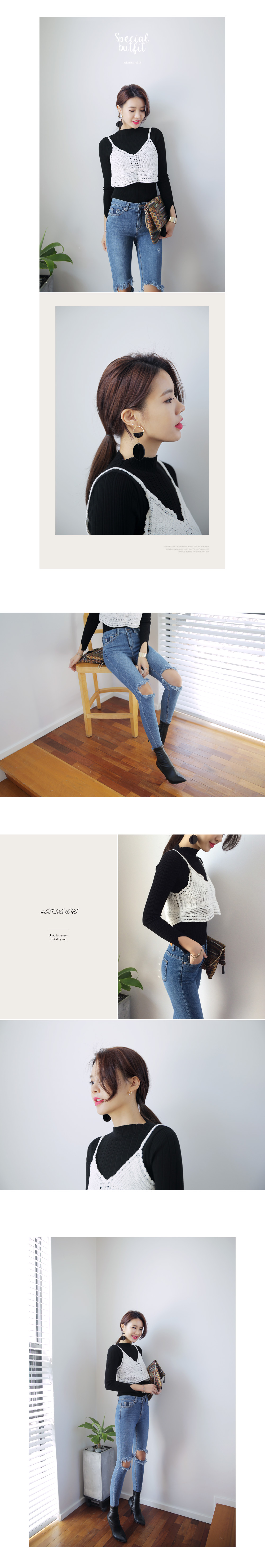 メタルリングモチーフ&ユニークフラワーピアス・全2色 | DHOLIC | 詳細画像4