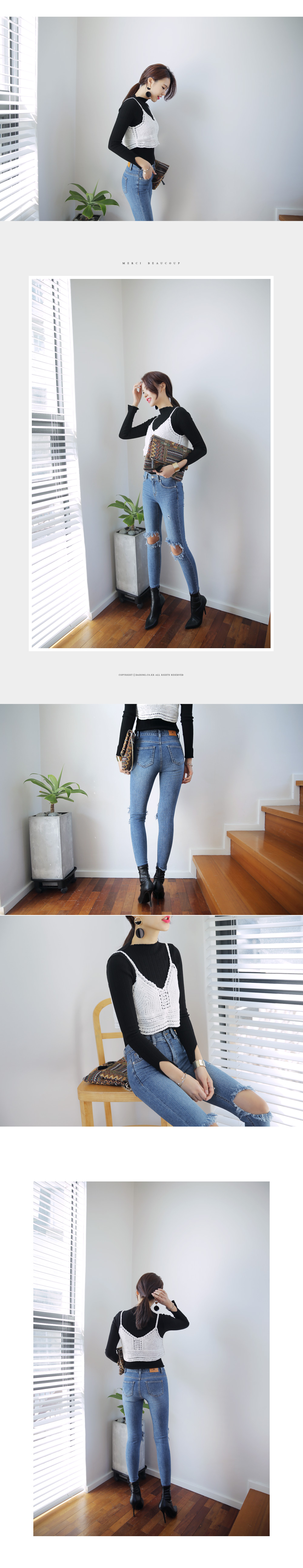 メタルリングモチーフ&ユニークフラワーピアス・全2色 | DHOLIC | 詳細画像5