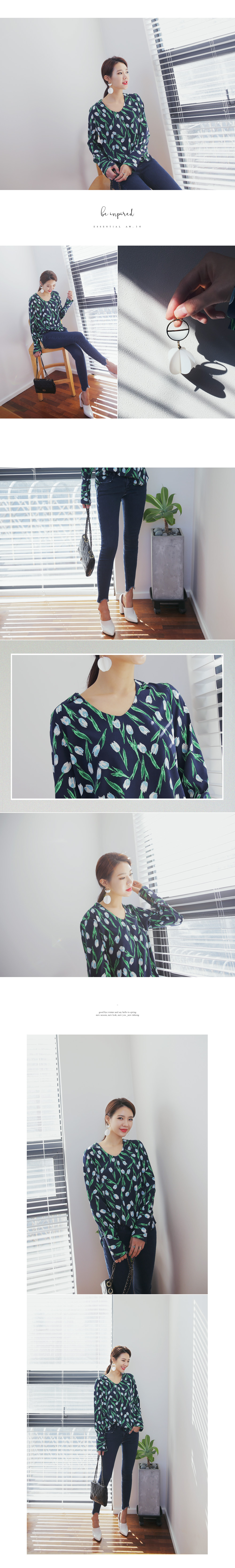 メタルリングモチーフ&ユニークフラワーピアス・全2色 | DHOLIC | 詳細画像7