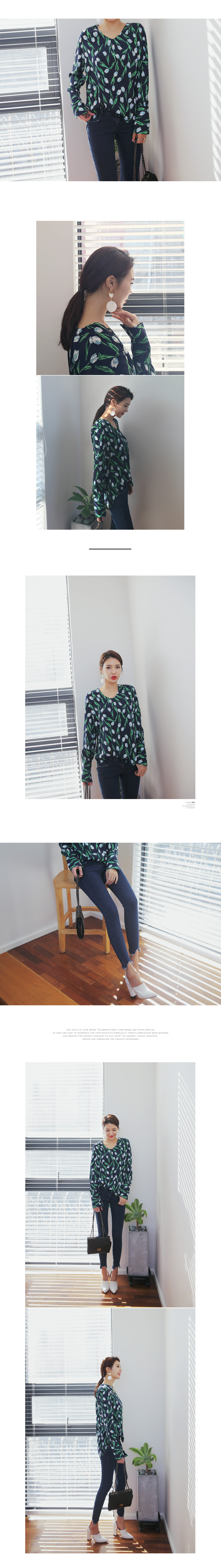 メタルリングモチーフ&ユニークフラワーピアス・全2色 | DHOLIC | 詳細画像8