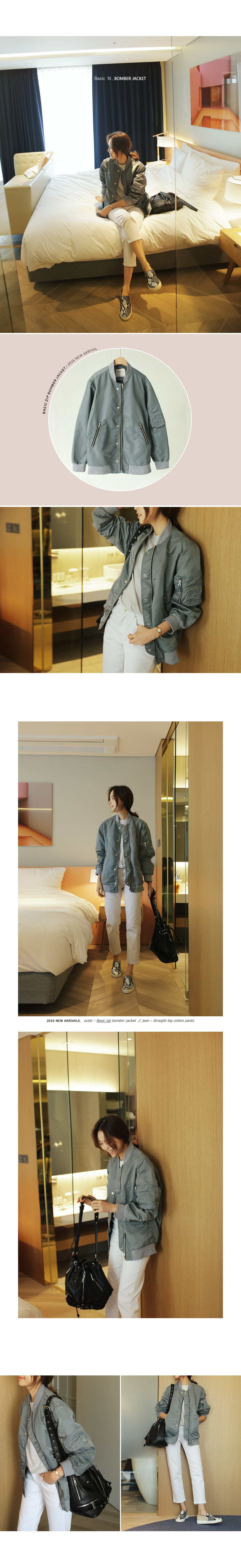 ボタン&ジップアップMA-1ジャケット・全2色 | DHOLIC PLUS | 詳細画像2