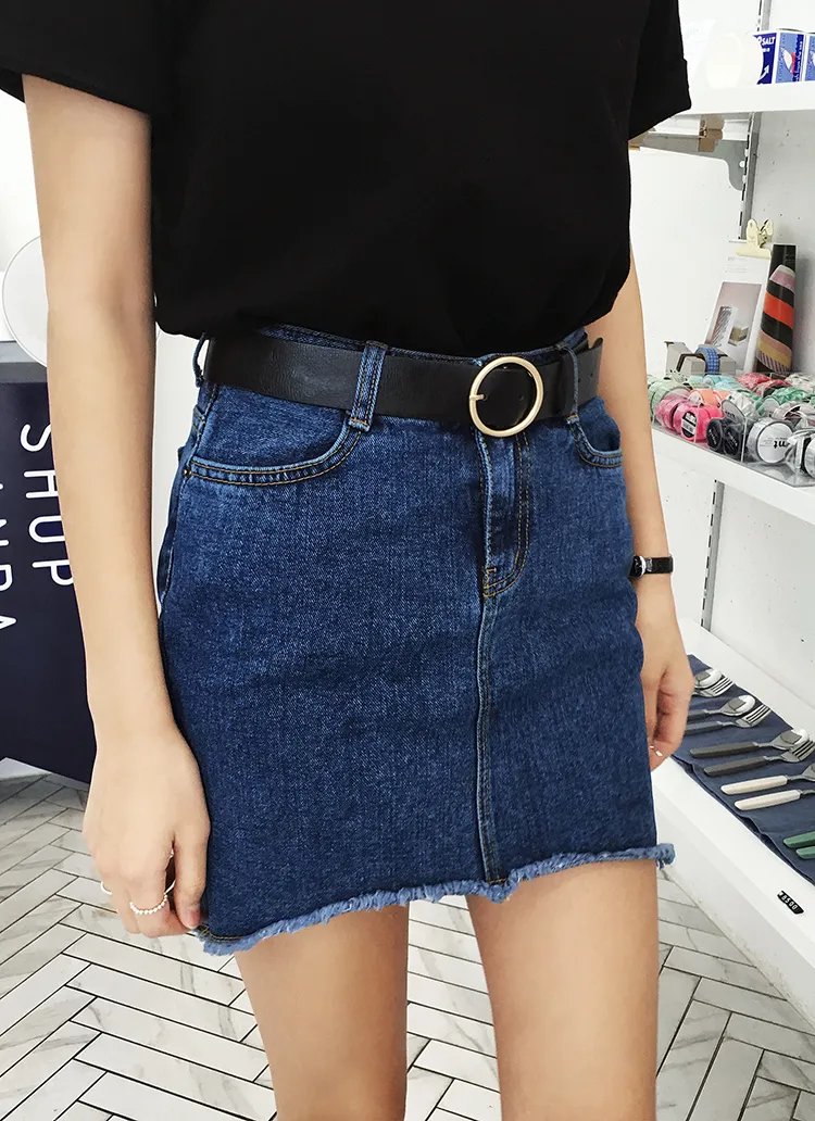 <font color=red><b>**雑誌S cawaii!6月号掲載**</b></font>フレイドヘムミニデニムスカート・全2色 | DHOLIC | 詳細画像1