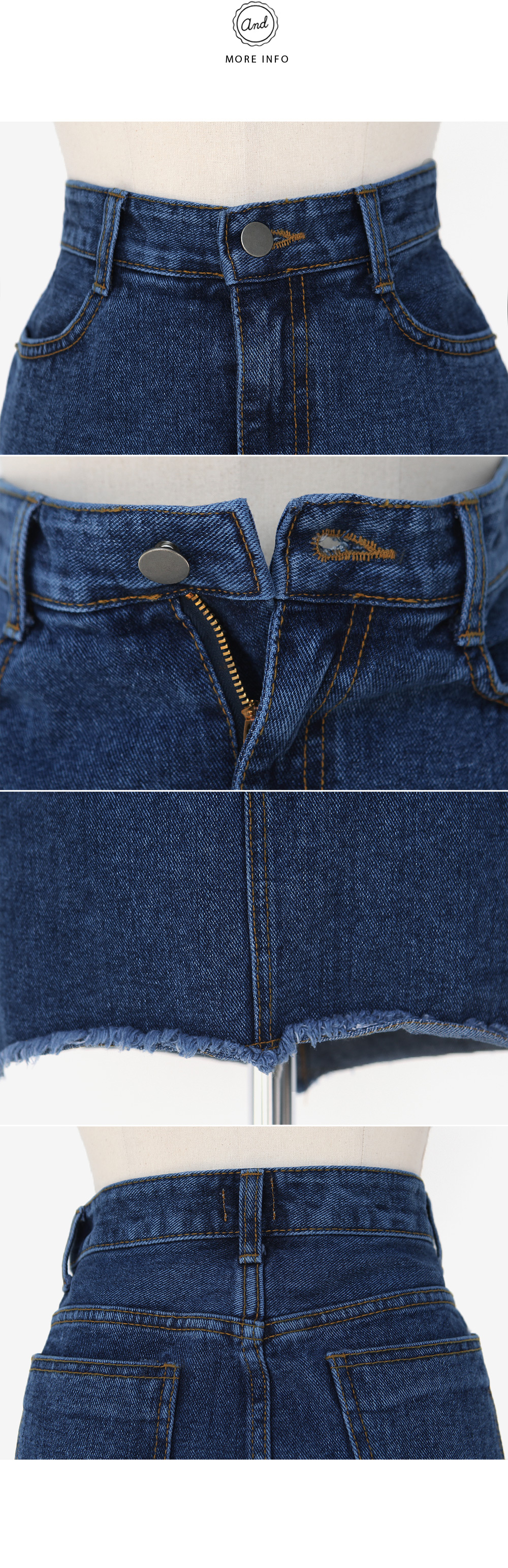 <font color=red><b>**雑誌S cawaii!6月号掲載**</b></font>フレイドヘムミニデニムスカート・全2色 | DHOLIC | 詳細画像13