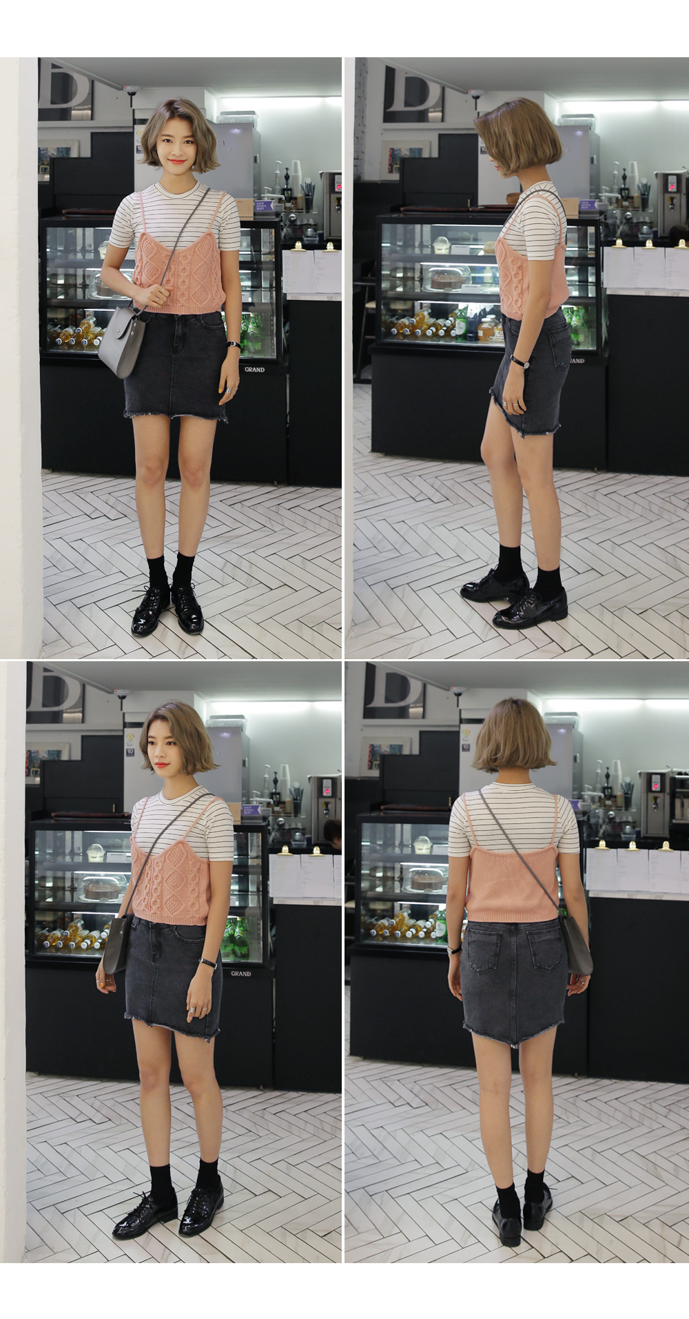 <font color=red><b>**雑誌S cawaii!6月号掲載**</b></font>フレイドヘムミニデニムスカート・全2色 | DHOLIC | 詳細画像12