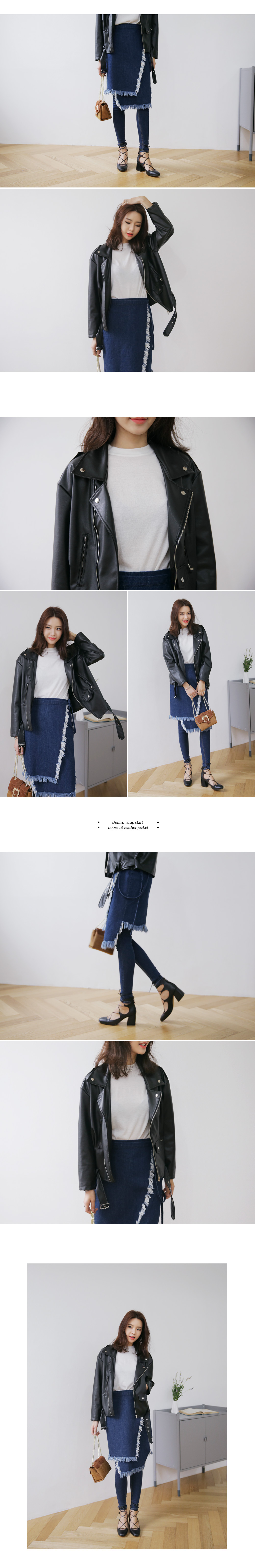 オーバーサイズレザーライダースジャケット・全2色 | DHOLIC | 詳細画像5