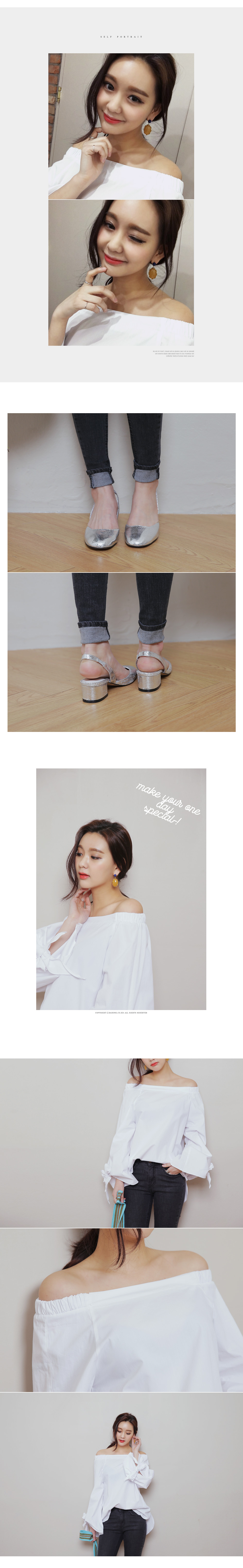 <font color=red><b>**雑誌JJ7月号掲載**</b></font>2TYPEリボンカフスオフショルダーブラウス・全3色 | DHOLIC | 詳細画像5